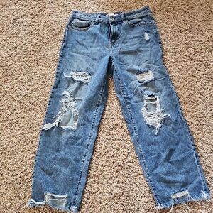 Distressed Blue Women's Jeans